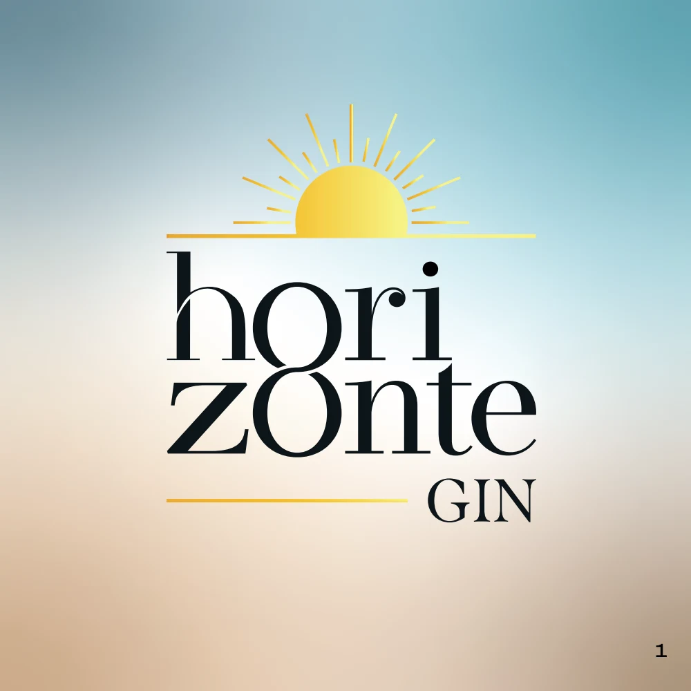 Exploración de logotipo Horizonte Gin